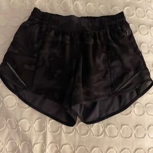 Black and gray camo Lululemon athletic shorts